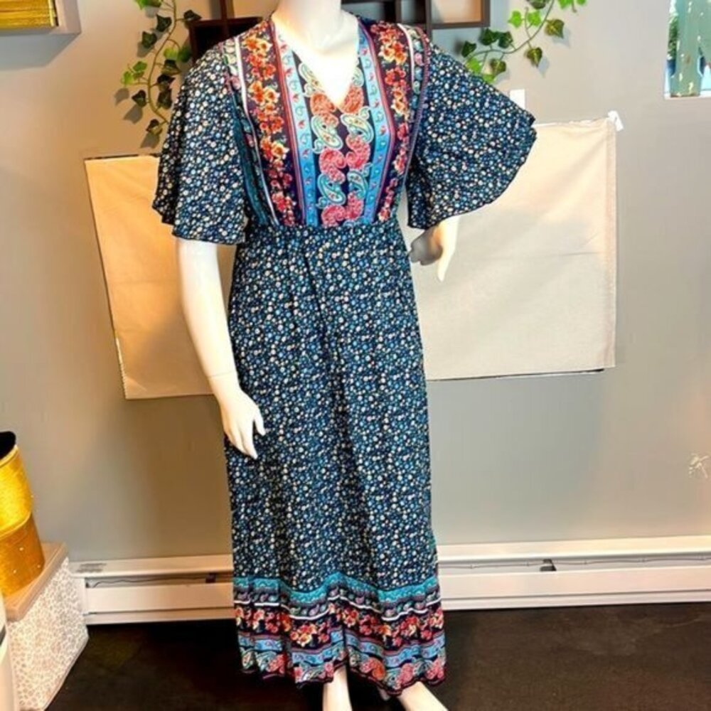 Cupshe Carley‎ Floral Print Maxi Dress Size XL